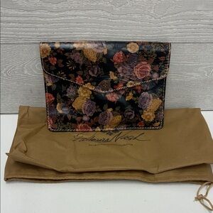 Patricia Nash Floral Wristlet - Black and Multicolor